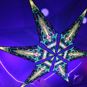 UV Canopy, Trippy Psytrance Deco, Lycra Blacklight Decoration, Hippie  Decor, Party Deco, Neon Art, Trippy Art