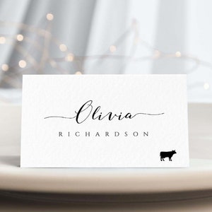 Script Place card Template Download Name Card Tag Escort cards Calligraphy Wedding Name Seating card Editable Place cards Templett 17