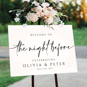 Rehearsal Dinner Welcome Sign: Modern Minimalist Poster (Digital File)