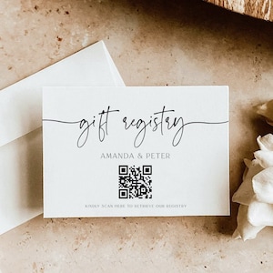 Geschenk Standesamt Karte, Hochzeits Standesamt QR-Code, Minimalistische Hochzeits Standesamt Karte Download, QR Code für Hochzeitswebsite, Karte einfügen,#MM2