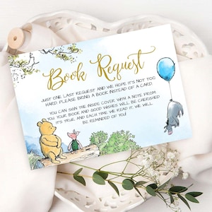 Klassiek Winnie de Poeh-boekverzoek, Winnie Pooh-babyshower, Winnie Pooh-boekverzoek, klassieke Pooh-babyshower, Templett, #BWP