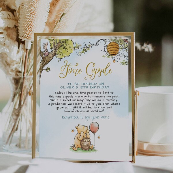 Winnie The Pooh First Birthday Time Capsule Etsy Canada Winnie The Pooh First Birthday Time Capsule Etsy Canada
