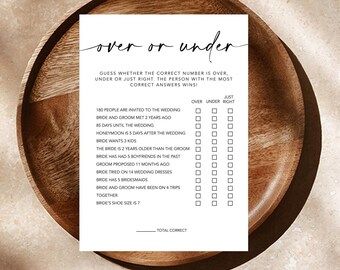Wedding Quiz Template - Etsy