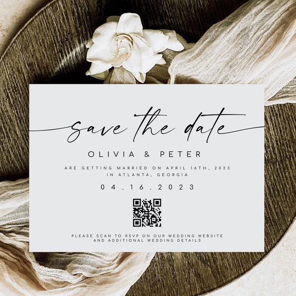 Minimalist Save The Date Template, Elegant Save The Date Card, Wedding Save The Date, Remember The Date Invitation, Save Our Date #MM2