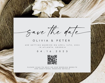 Minimalist Save The Date Template, Elegant Save The Date Card, Wedding Save The Date, Remember The Date Invitation, Save Our Date #MM2