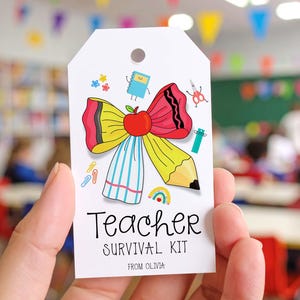 Editable Teacher Survival Kit Gift Tag: Back to School Printable (Canva Template)