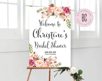 bridal shower sign etsy
