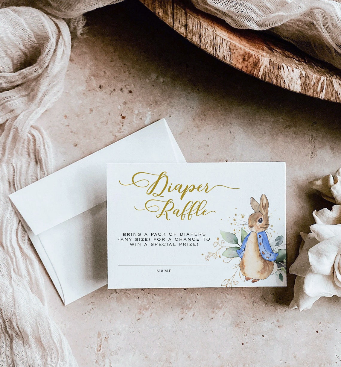 Peter Rabbit Diaper Raffle Template, Peter Rabbit Rsffle Card, Peter ...
