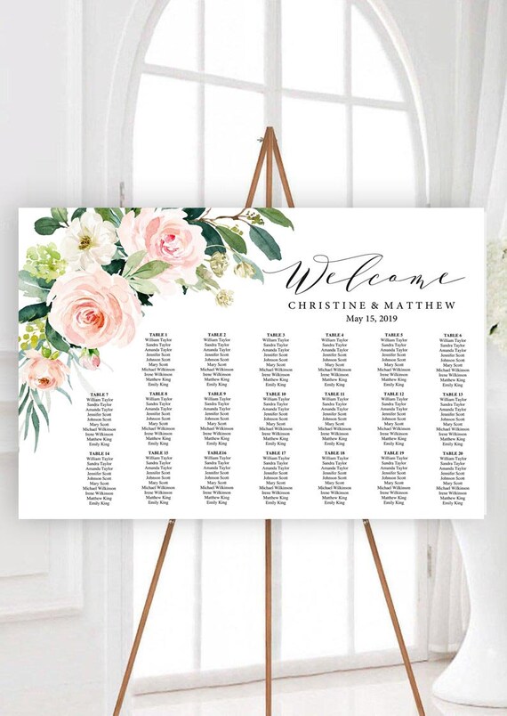 Etsy Table Seating Chart