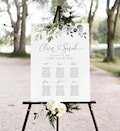 Eucalyptus Wedding Seating Chart Template: Printable Find Your Seat Sign (Digital Download)