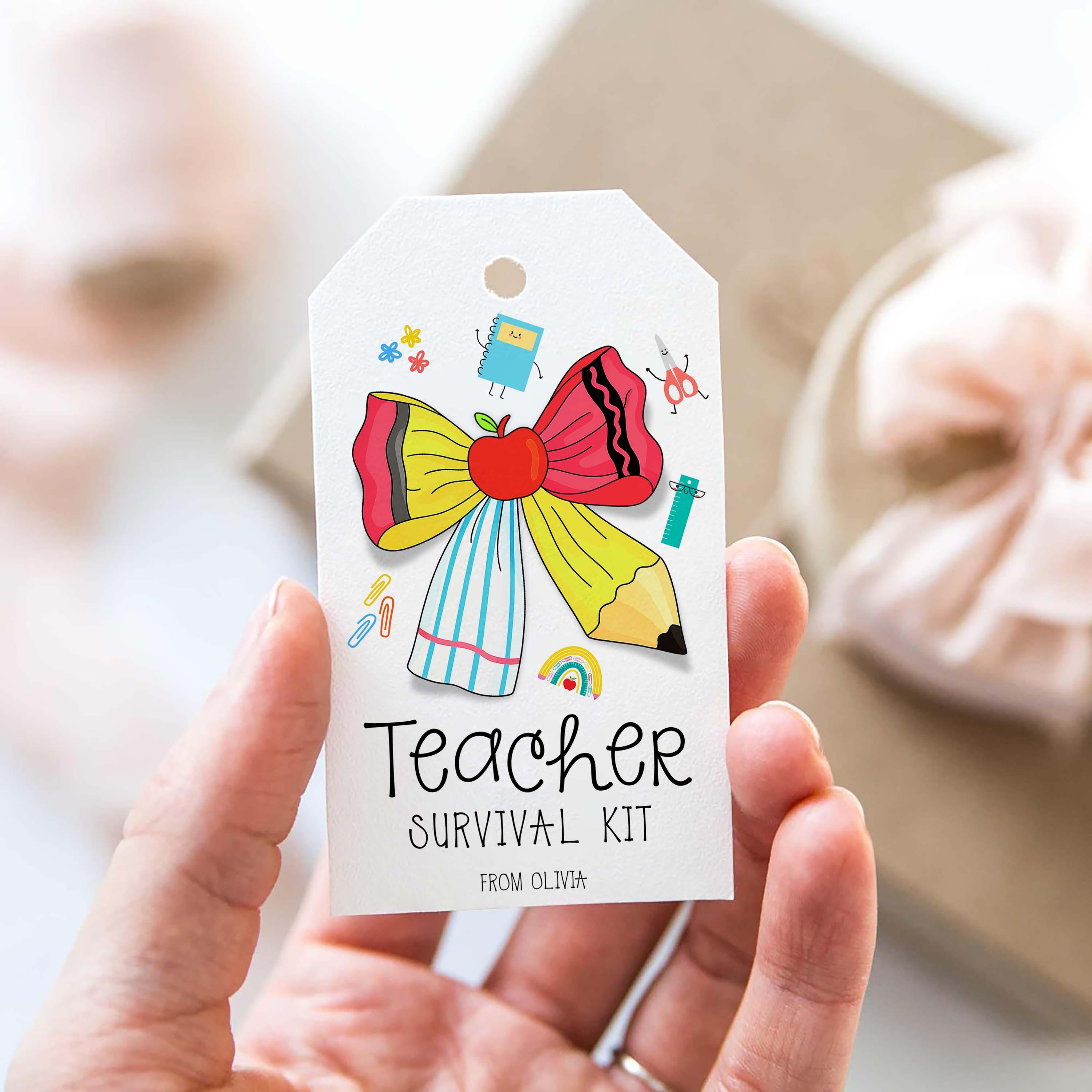 Editable Teacher Survival Kit Gift Tag: Back to School Printable (canva ...