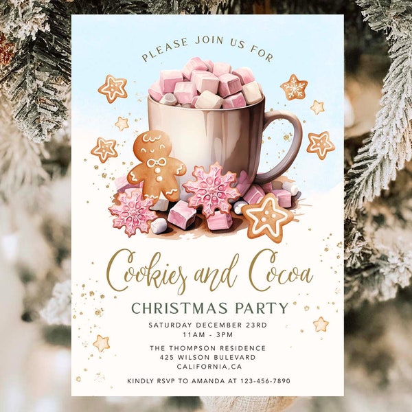 Hot Cocoa Party Invite - Etsy