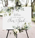 Eucalyptus Wedding Welcome Sign: Editable Greenery Template (PDF)