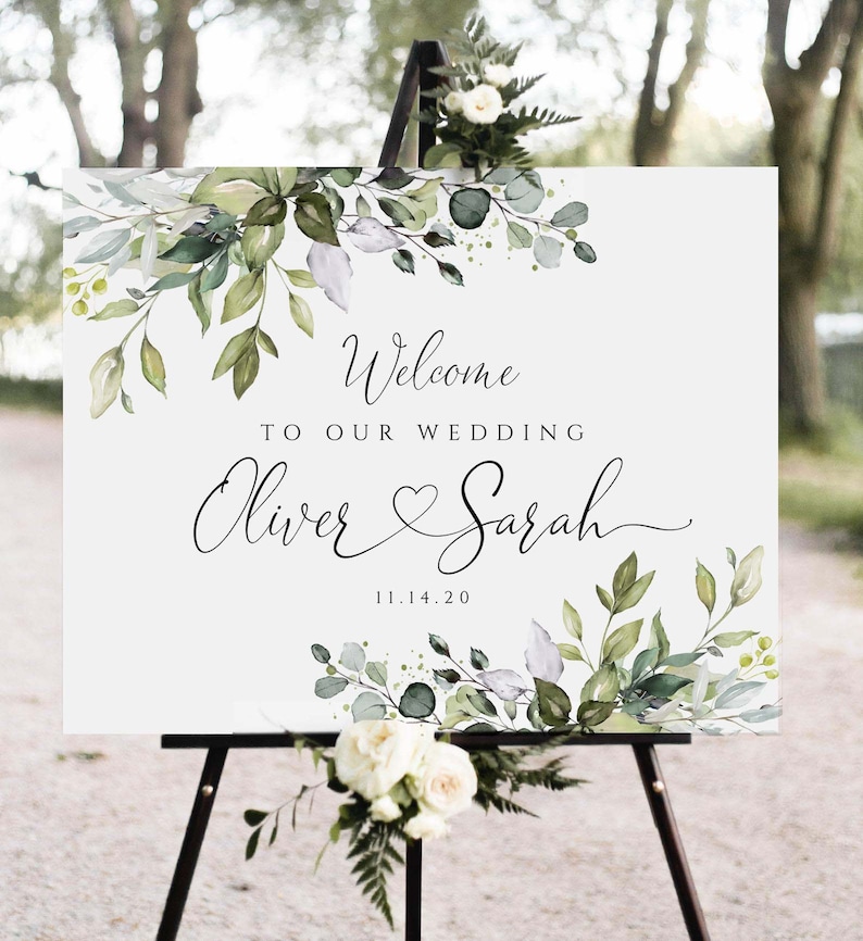 CHLOE Editable Wedding Sign Printable Wedding Welcome Sign image 1