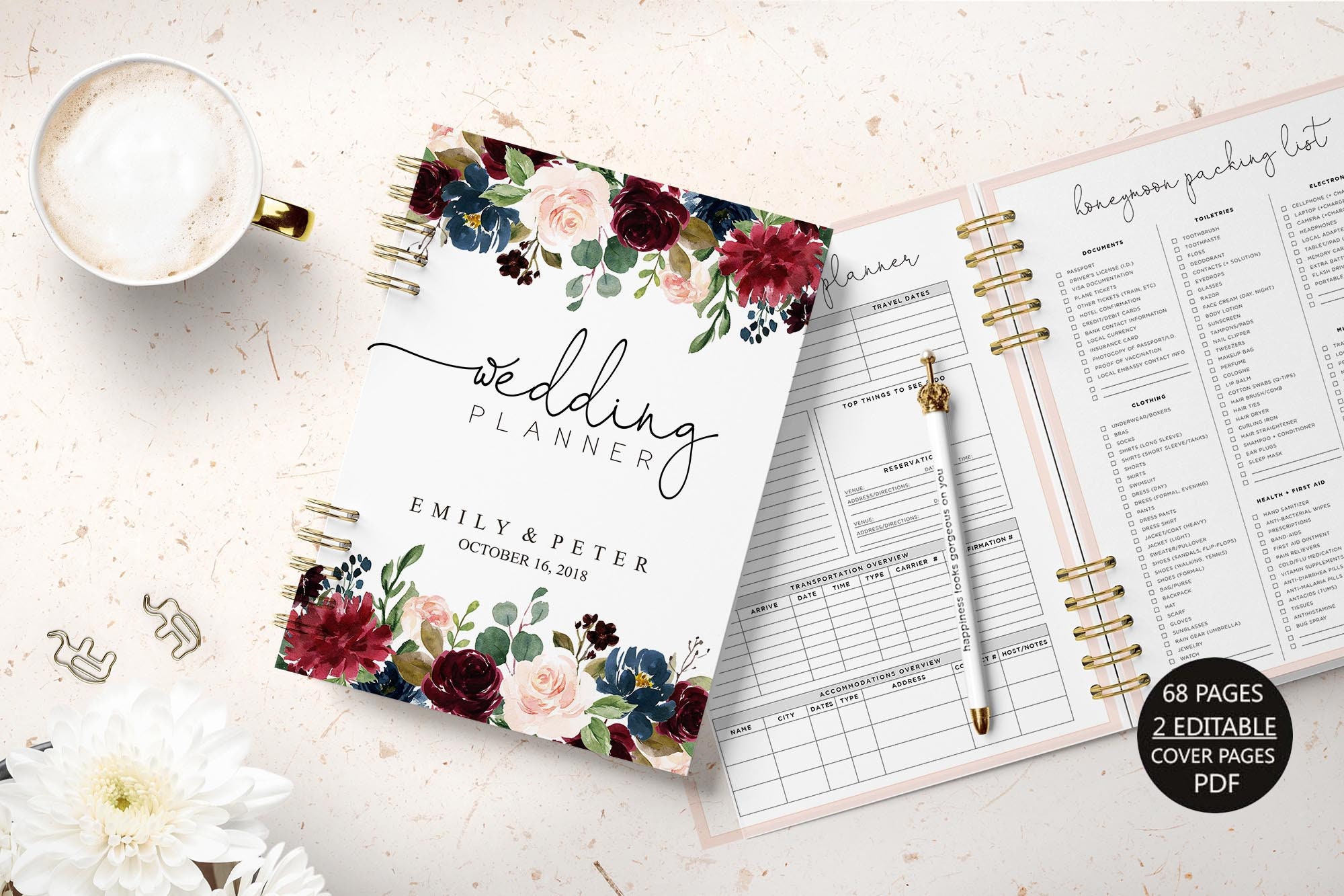 Wedding Planner Printable Wedding Planning Book Printable - Etsy UK