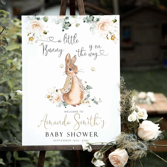 Peter Rabbit Baby Shower Ideas – Baby Shower Ideas 4U  Rabbit baby shower,  Baby shower balloon decorations, Rabbit baby shower invitations