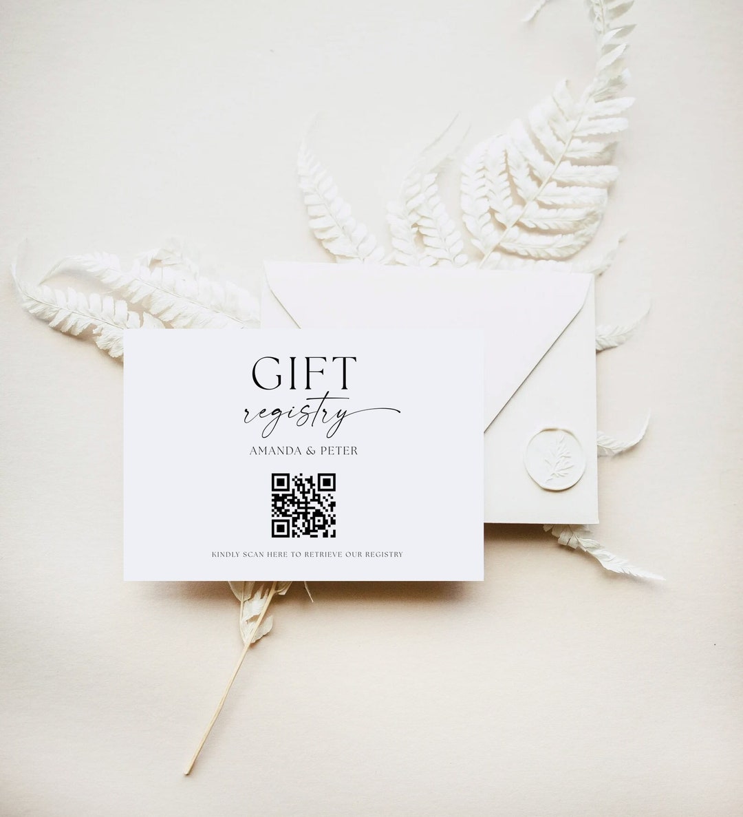 Gift Registry Card Template, Wedding Invitation Enclosure, Invite Insert,  Bridal Shower Registry, Wedding Editable Printable PPW16 MAE 