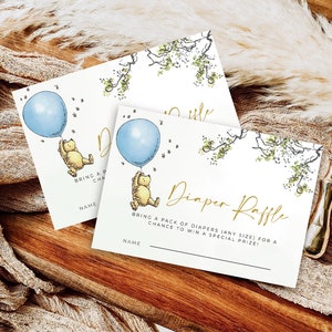 Tombola de couches classiques Winnie l'ourson, baby shower Winnie l'ourson, tombola de couches Winnie l'ourson, baby shower classique Winnie l'ourson, Templett, #CB1