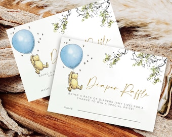 Boleto de rifa de pañales clásicos de Winnie the Pooh (Templett)
