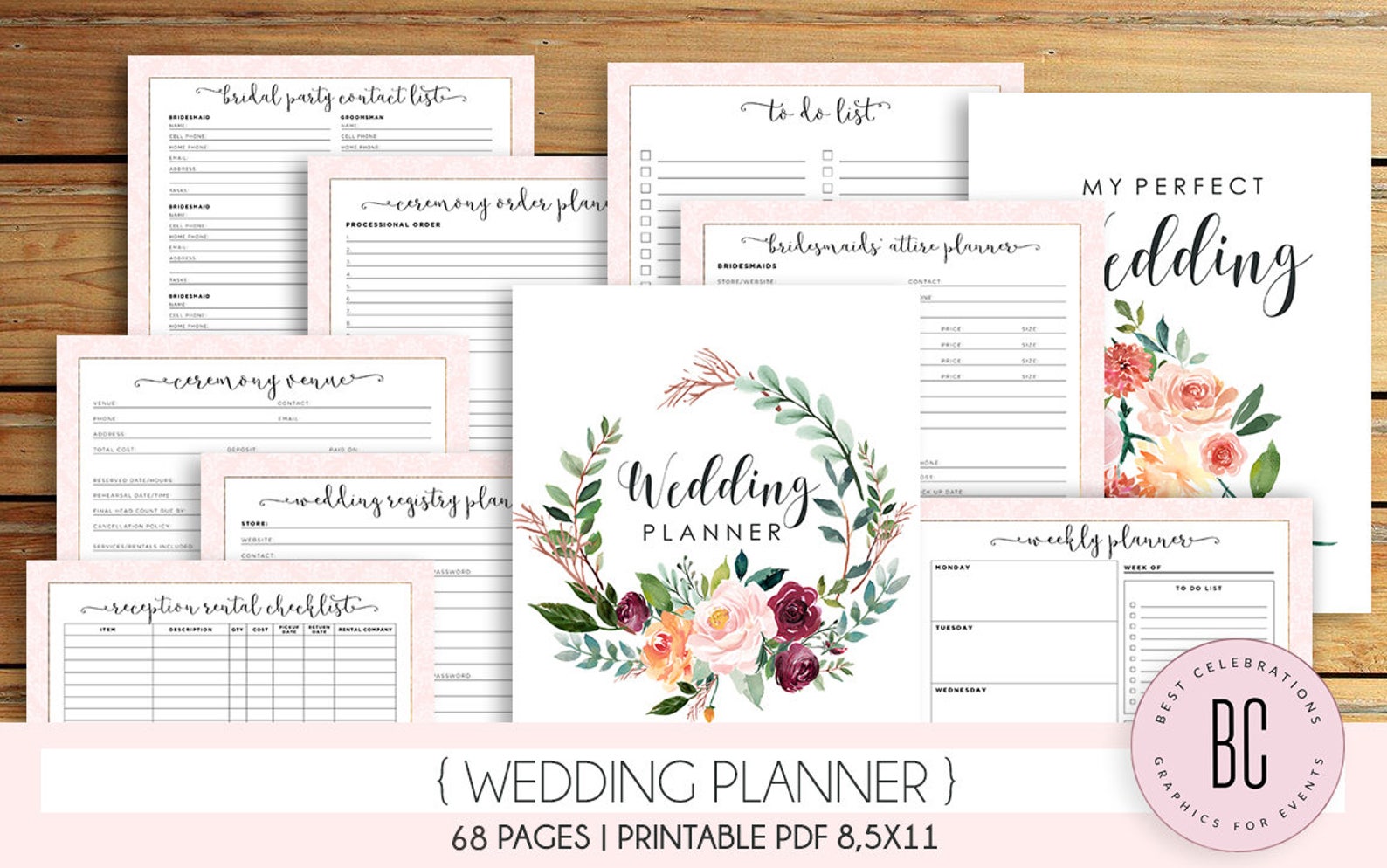 Printable Wedding Planner Book Printable Templates
