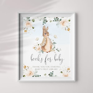 Peter Rabbit-boeken voor babybord, boeken voor babybord, feestborddecoraties, 8 x 10 jpeg en pdf, bord babyshowerfeestje, jij drukt af, #PR