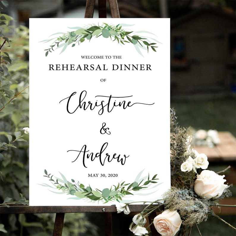 Rehearsal Dinner Welcome Sign Editable Rehearsal Dinner Sign | Etsy