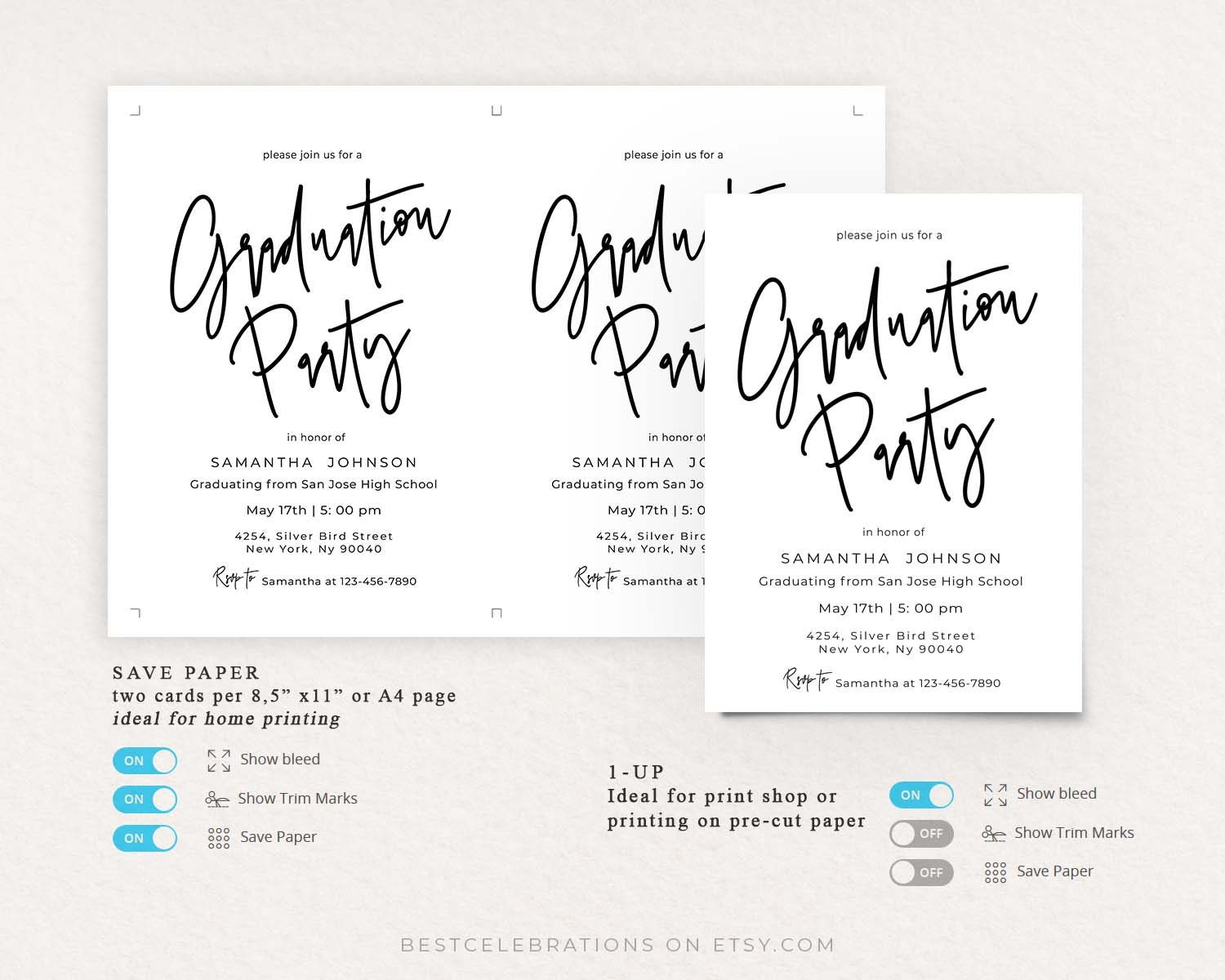 2022 Graduation Invitation Template Graduation Invitation Etsy