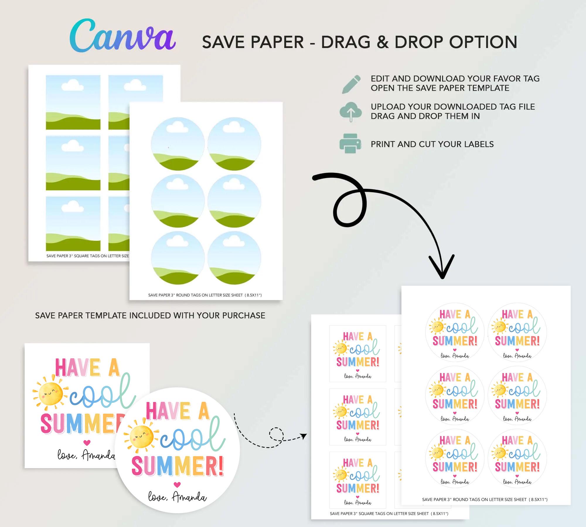 Last Day of School Tag Have a Cool Summer Gift Tags End of Year Teacher ...