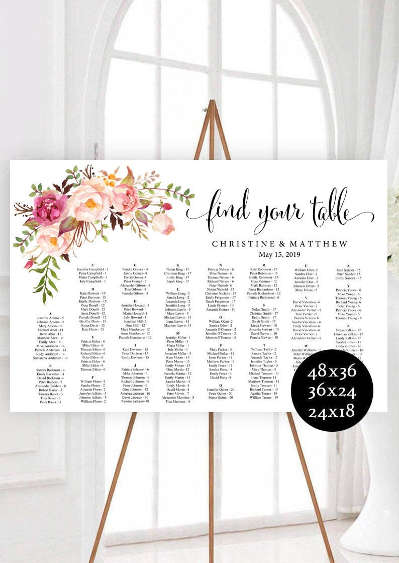 Create Your Own Seating Chart Wedding