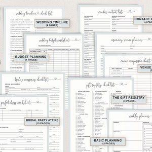 Wedding Planner Printable Editable Cover Editable Wedding - Etsy