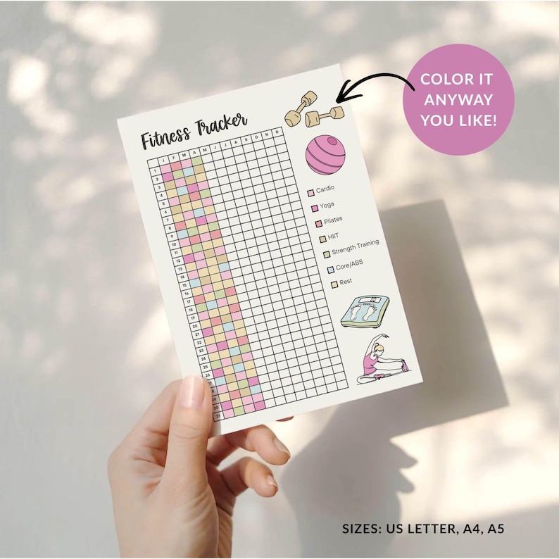 Yearly Trackers Bundle, PRINTABLE Journal Pages, Digital Planner Pages ...