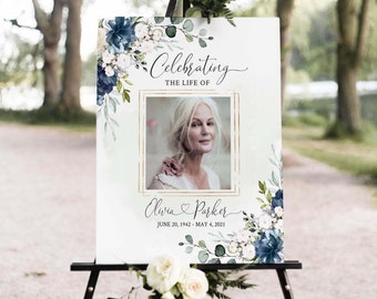 Welcome Sign Celebration of Life Funeral Sign Poster Blush Floral Memorial  Service Welcome Sign Ideas Celebration of Life Decoration Large -   Israel