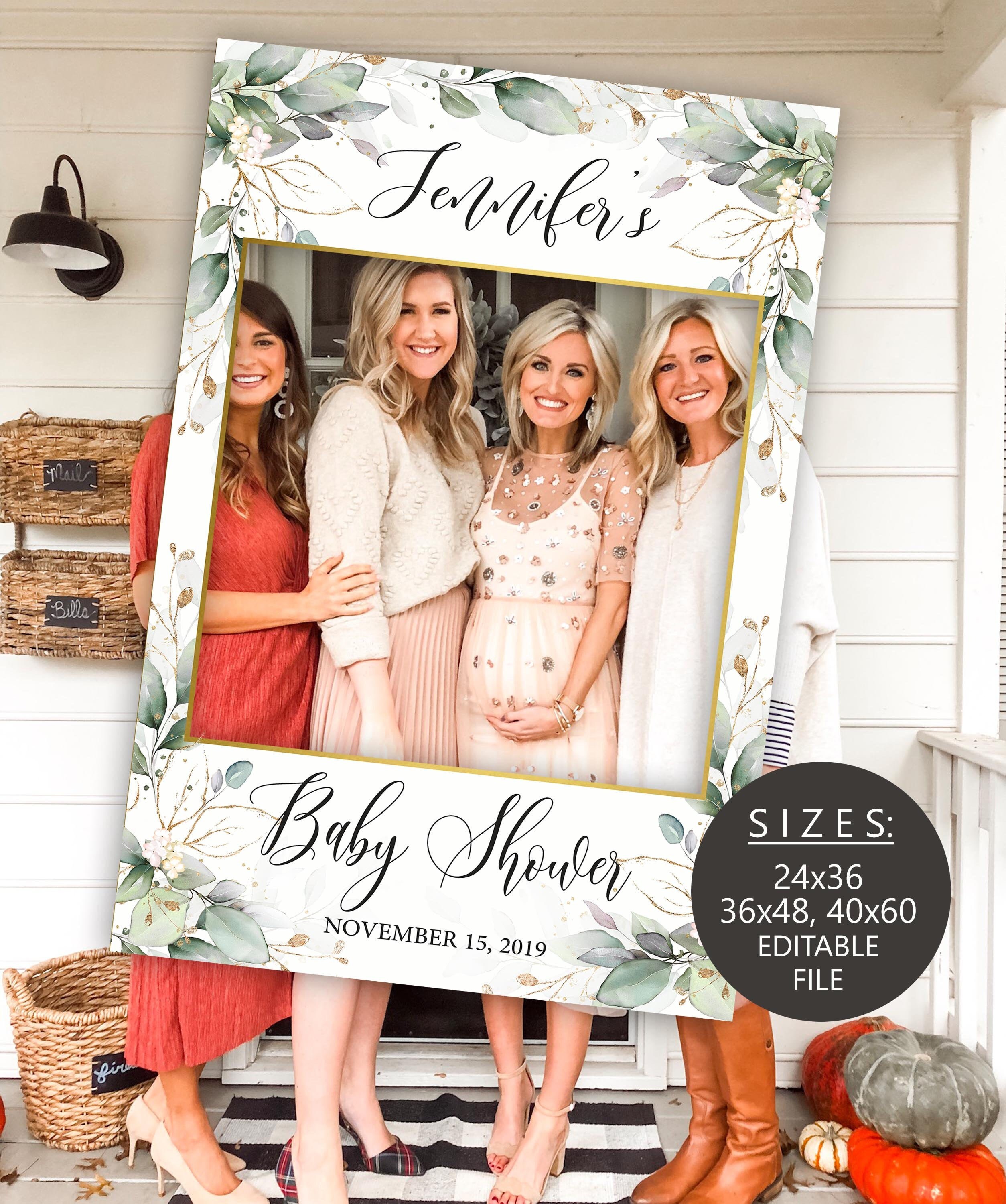 Baby Shower Photo Booth Frame Baby Shower Picture Frame Etsy