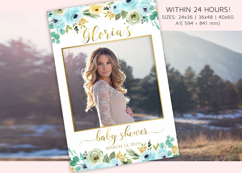 Selfie Frame Photo Booth Prop Roses Baby Shower Idea Baby Shower Picture Frame Baby Shower Photo Booth Frame