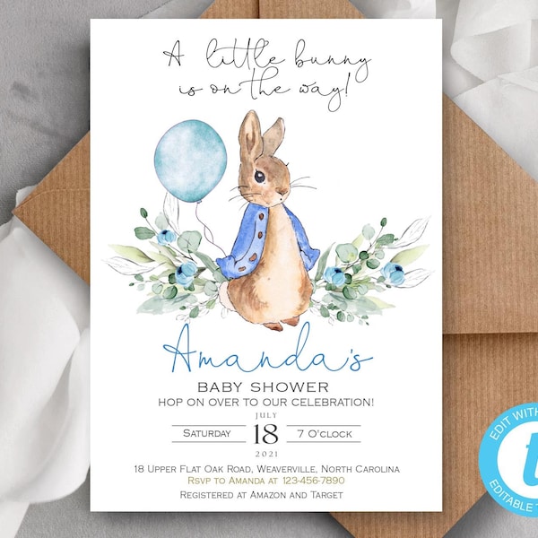 Peter Rabbit Baby Shower Etsy