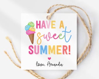 Sweet Summer Gift Tags: Last Day of School Printable (Canva Template)