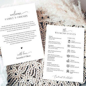 Ordre du jour du mariage, note sur la pochette de bienvenue et chronologie, modèle de commande des événements de mariage, itinéraire, carte d'insertion, minimaliste # MM2