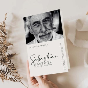 Printable Minimalist Celebration of Life Service Template