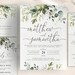 CHLOE - Wedding Invitation Template, Boho Wedding Greenery Template, Wedding Invitation, Eucalyptus Templett Invitation , Faux Gold Invite