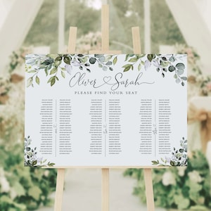 CHLOE - Banquet Seating Chart Template, Editable Seating Chart, Long Table  Seating Plan, Editable Template , Wedding Poster, You Print