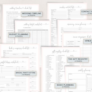 Wedding Planner Printable Blush Editable Cover Editable - Etsy