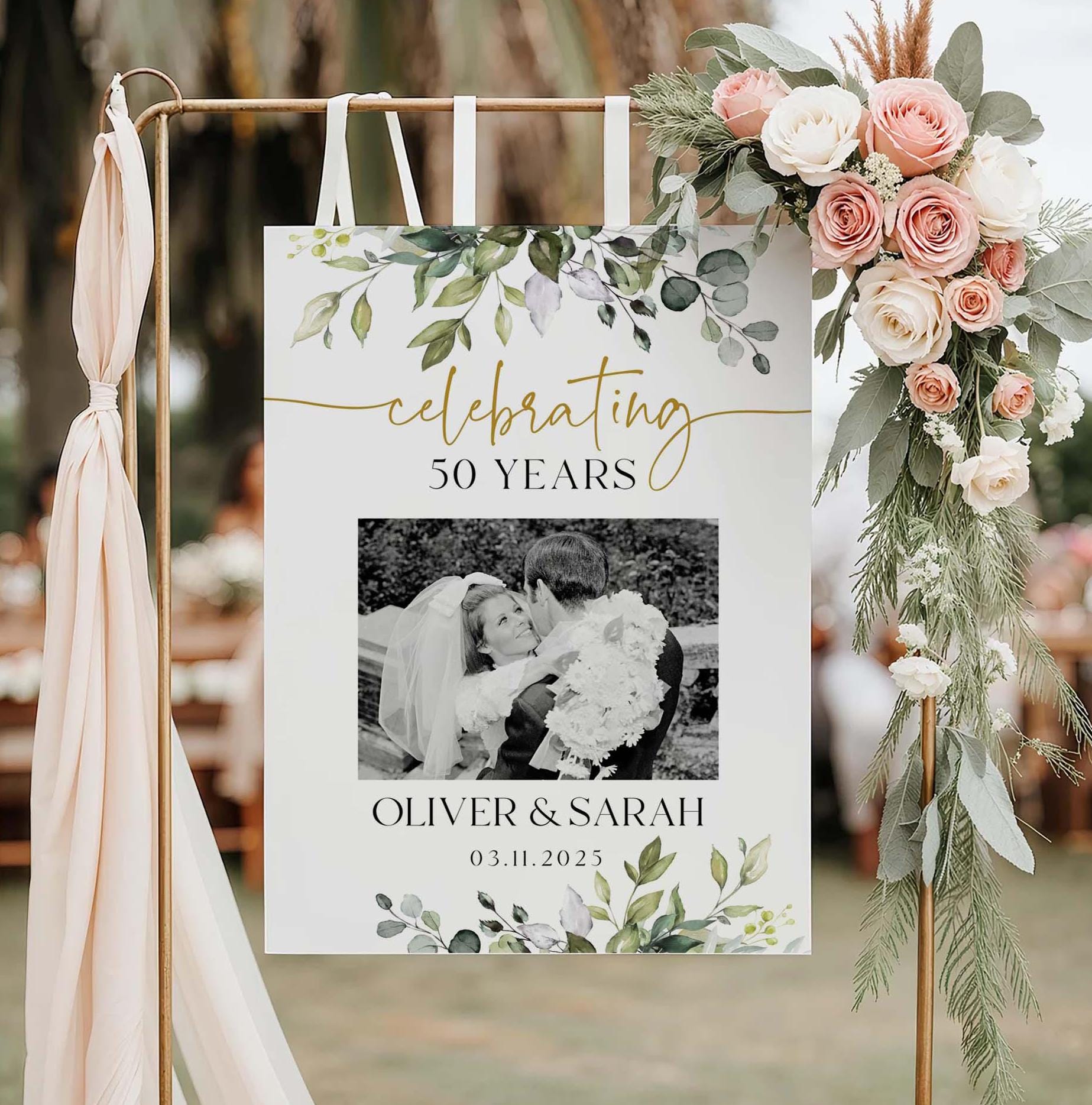 Herzen Party Deko Wimpelkette Für 40. Hochzeitstag – Rubin-Farben, Personalisierbar