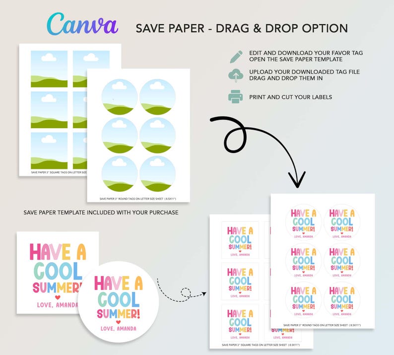 Last Day of School Tag Have a Cool Summer Gift Tags End of Year Teacher ...
