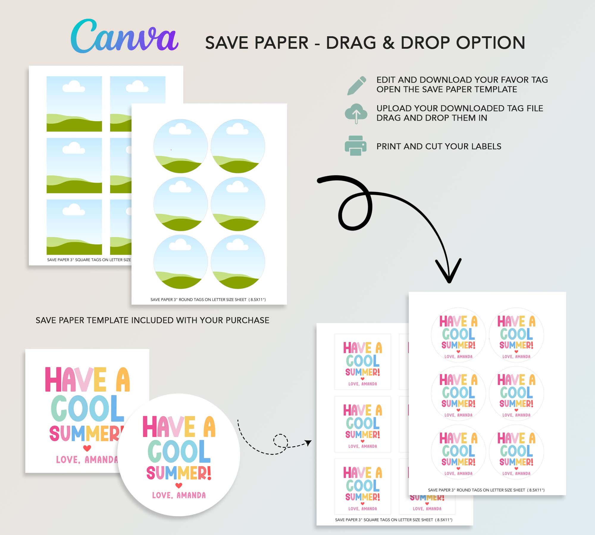 Last Day of School Tag Have a Cool Summer Gift Tags End of Year Teacher ...