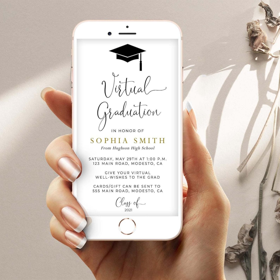 Virtual Graduation Graduation Invitation EDITABLE Graduation Etsy