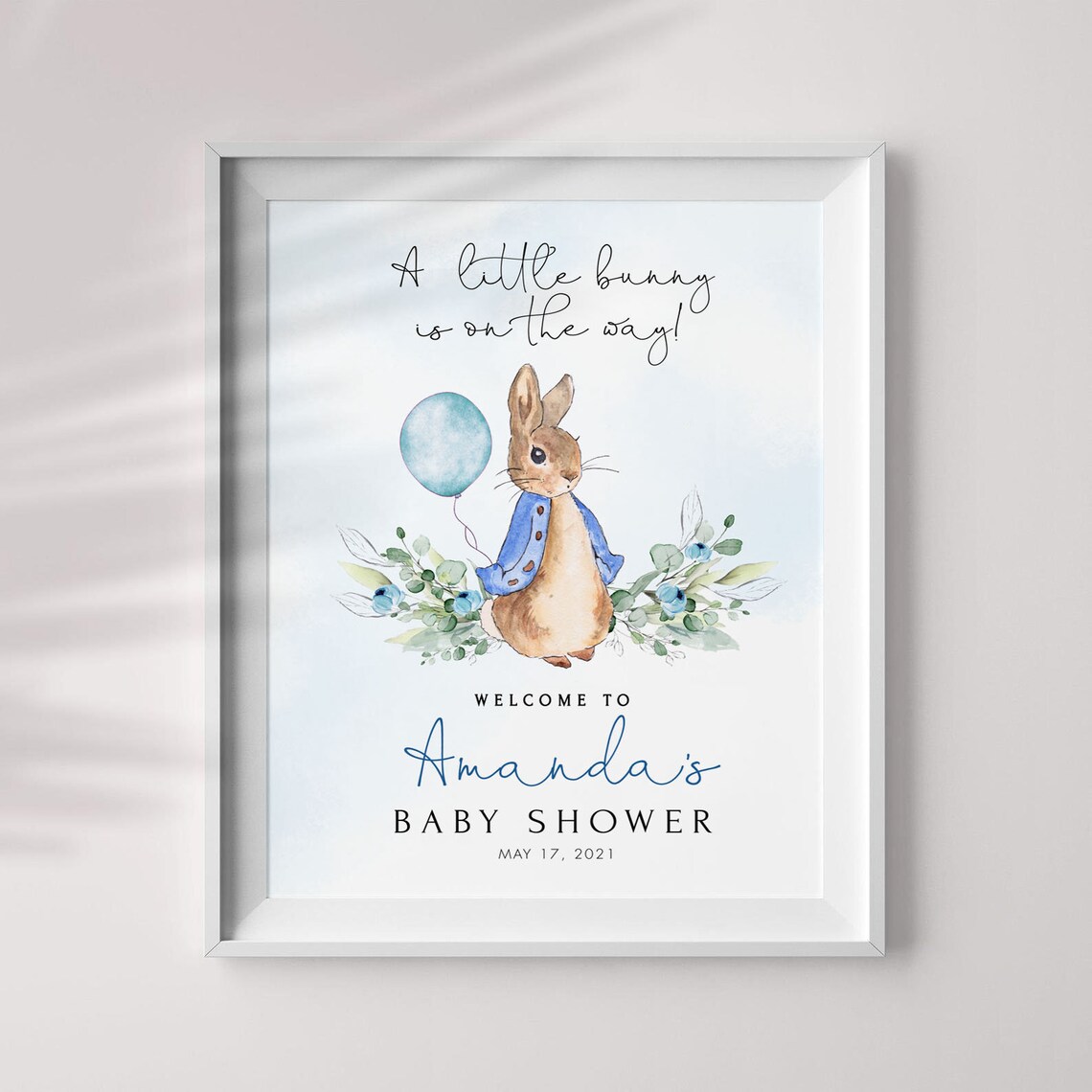 Peter Rabbit Restroom Sign Peter Rabbit Baby Shower Welcome Sign, Editable Baby Shower Sign, Peter ...