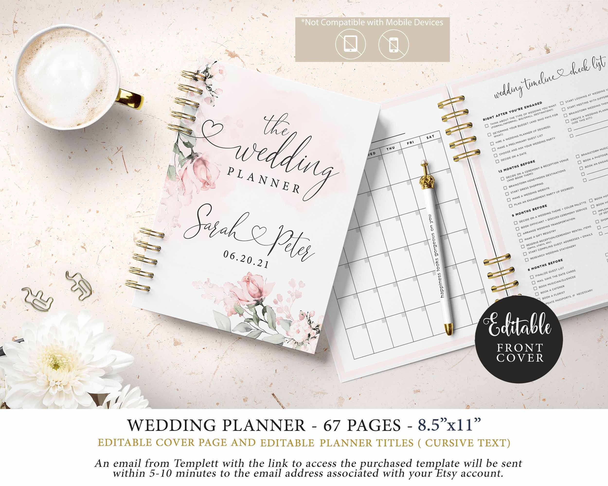 Wedding Planner Printable Wedding Binder Graphic by PlannersByBee ·  Creative Fabrica