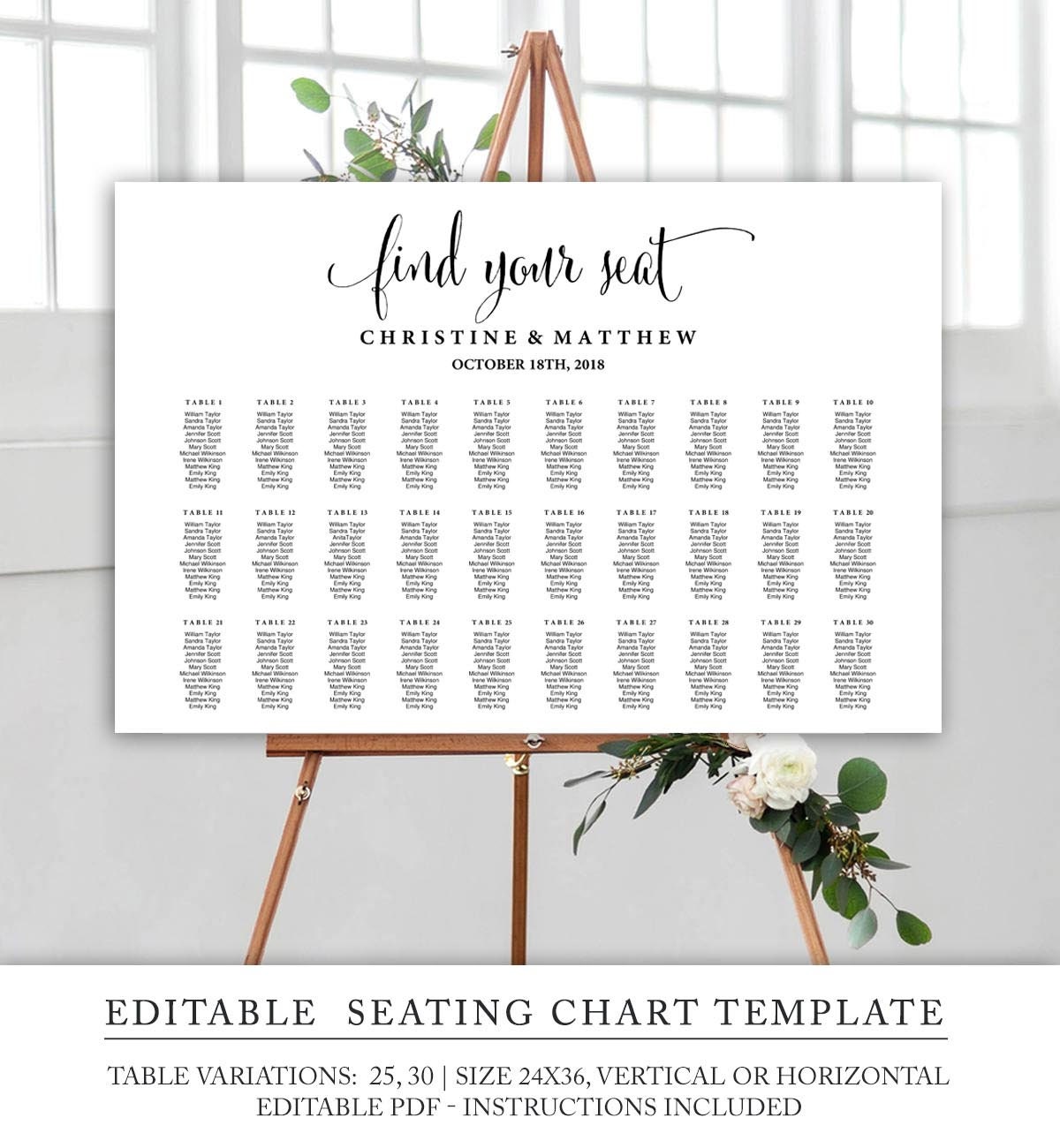 seating chart template wedding seating chart template set etsy wedding seating chart template