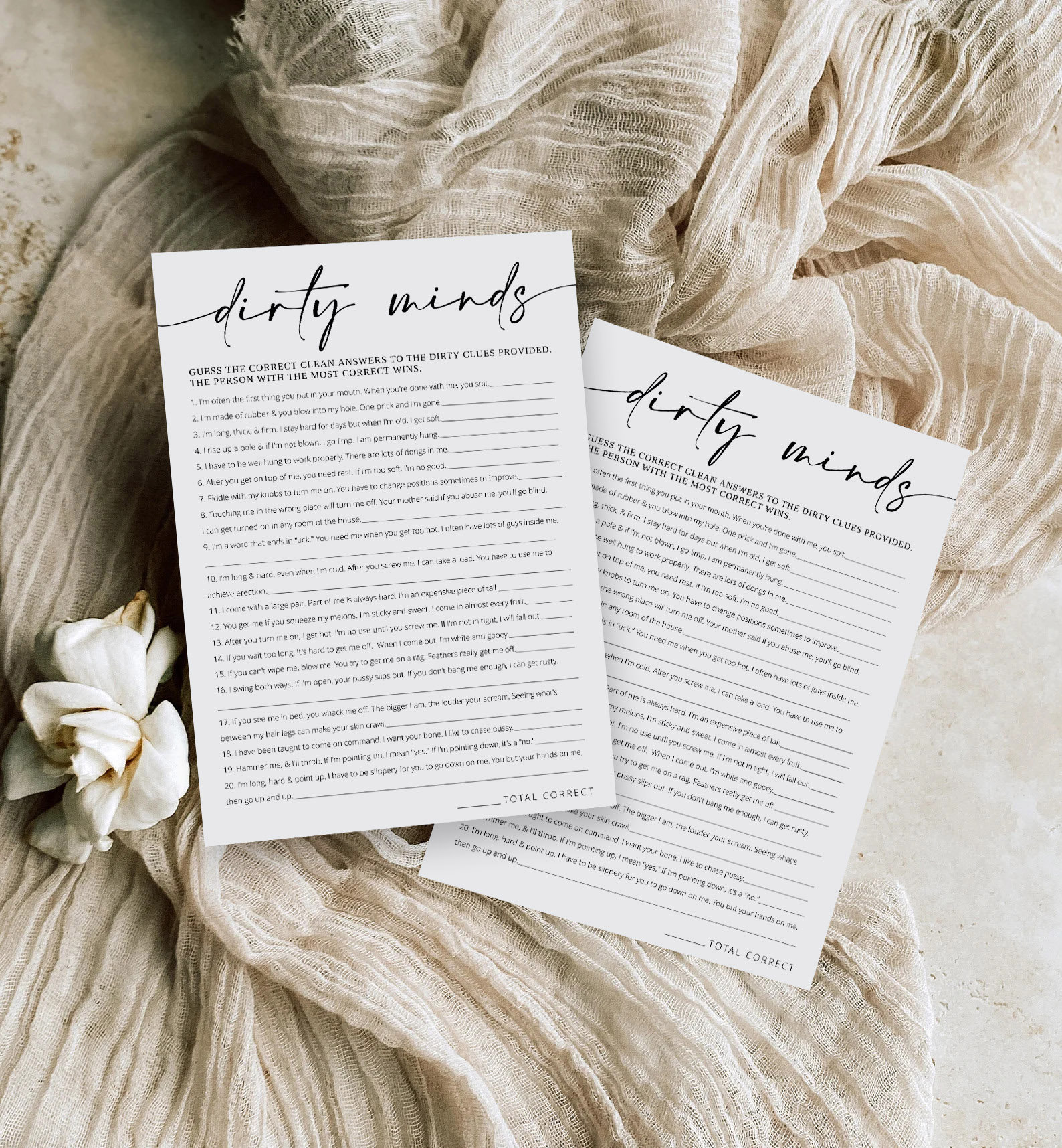 Dirty Minds Game - Etsy