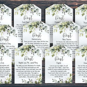 Marriage Milestone Wine Basket Tags: Editable Gift (PDF)